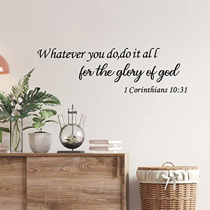 Bible Verse Wall Decals Inspirational Wall Decals Quotes Christian Scripture Religious Wall Stickers Peel and Stick Motivational Decal Postive Saying Wall Stickers for Women Family Home Bedroom Decor