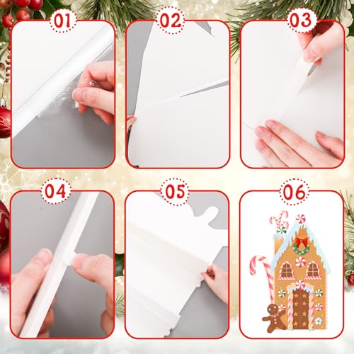 Teling Christmas Gingerbread House Photo Booth Props, 43.3 x 37.4 Inch - style: Gingerbread House