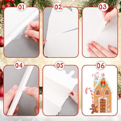 Teling Christmas Gingerbread House Photo Booth Props, 43.3 x 37.4 Inch - style: Gingerbread House