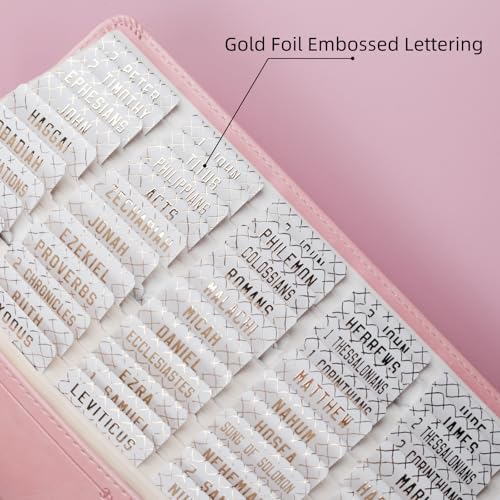 UPAFEXXI-Laminated Bible Tabs, Gold Foil Embossed Lettering(White) - color: White
