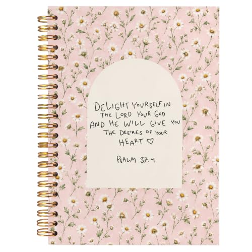 Pink Daisy Floral Christian Notebook for Women 5.5x8.3 - color: Daisy Floral