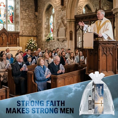 Jutom 18pcs/6 Sets Christian Gifts Bulk for Man Church Gifts 6 Christian Men of Faith LED Flashlight Keychain 6 Stylus Pens 6 Bookmarks for Men of God - style: Men of Faith