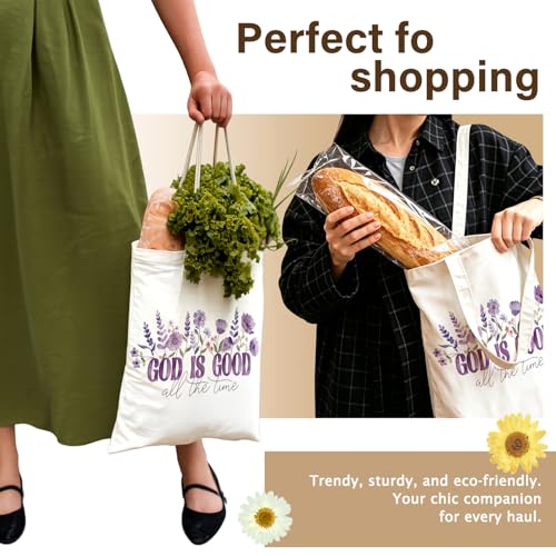 Bible Tote BagsGifts for Women, Cute Christian Church Canvas Tote Bag Christian Reusable Shopping Bags - color: Bible-01