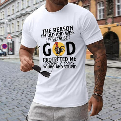 Christian Shirts for Men Jesus God Shirt Religious Bible Verse Tshirts Inspirational Faith Tee Graphic Funny Tees - color: White, size: Medium