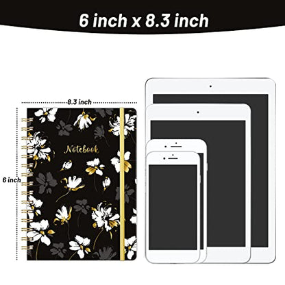 Frasukis Ruled Notebook -Lined Journal with Premium Thick Paper,8.5" X 6.4" - color: black-3