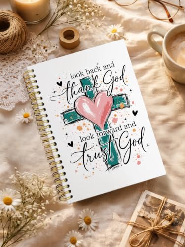 Christian Cross Bible Notebook,Prayer Journal for Women Teen Girls - color: look back and thank god