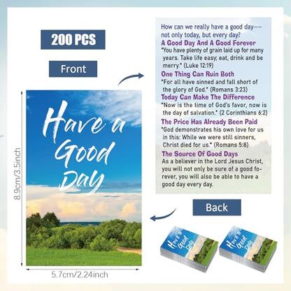 200 Pcs Gospel Tracts Salvation Cards,Have a Good Day - style: Have A Good Day