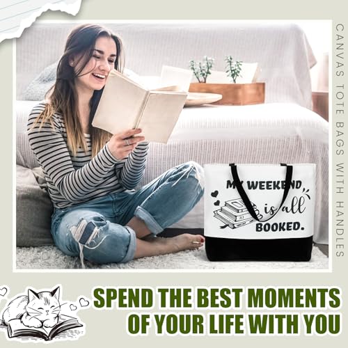 10 Pcs Book Lover Tote Bag Bulk Bookish Librarian Reader Gift, Cute - style: Cute