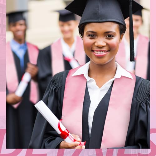 Geyoga 24 Pcs Graduation Stole Bulk Sublimation Blank 70 in - color: Pink