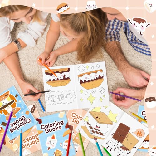 Bulk Marshmallow Coloring Books, 24Pcs Mini Drawing Booklet for Kids - style: Marshmallow