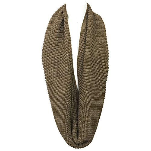 Wrapables Thick Knitted Winter Warm Infinity Scarf - color: Brown Beaver