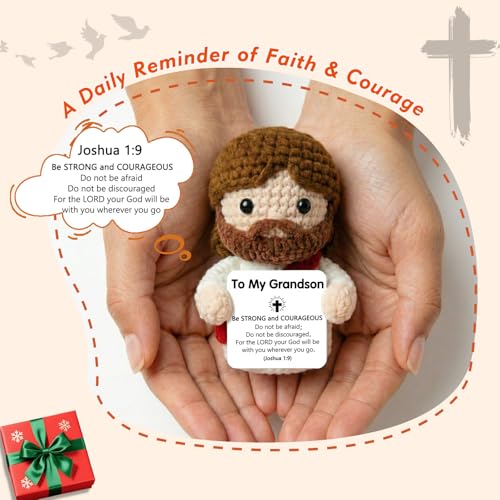 Grandson Gifts from Grandma Jesus Stuffed Animal Plush Doll Grandson Graduation Gifts - style: Grandson