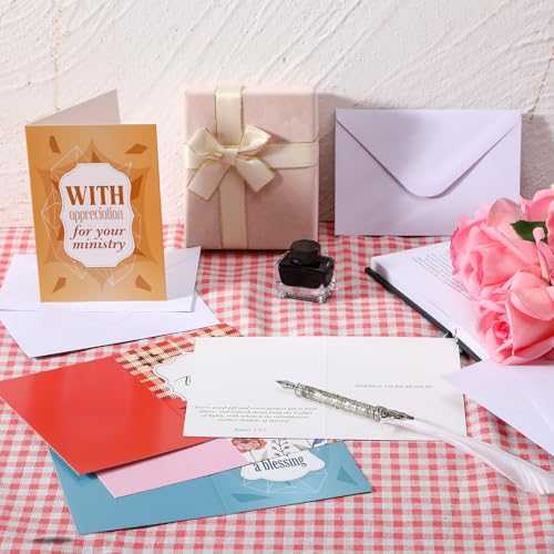 Gersoniel 36 Sets Pastor Appreciation Cards, with Envelopes, Classic - style: Classic