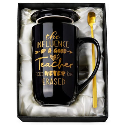 Teacher Gifts, Teacher Appreciation Gift Set 18oz Coffee Mug - color: Teacher-Black