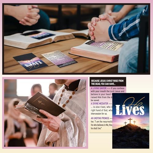 200 Pcs Gospel Tracts Salvation Cards,He Lives - style: He Lives