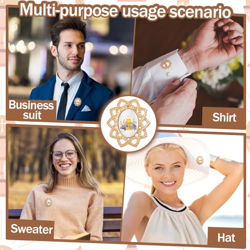 Yinkin 24 Pcs Catholic Pins Gold First Communion Lapel Pins - style: Chalice