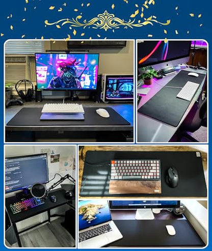 KTRIO Large Gaming Mouse Pad Desk Mat for Gamer, 31.5" x 11.8", Black, XL - color: Black Stealth, size: 31.5l X 11.8w Inches