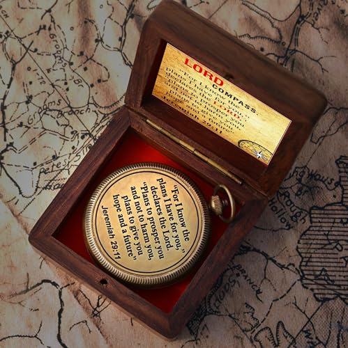 For I Know The Plans I Have For You, Jeremiah 29:11, Solid Brass Directional Engraved Compass, Baptism Gifts for Boys Girls, First Communion, Christian Gifts for Men, First Confirmation Gifts for Boys - style: #4 for I Know The Plans Compass