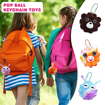 18 Pack Animal Pop Balls Party Favors for Kids, Treasure Box Prizes Toys - style: 18PCS Animal Pop Ball
