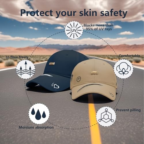 Baseball Cap for Women Men - Adjustable Size Hat - color: Navy Blue