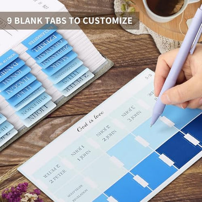 Taja Bible Tabs, 75 Large Print Index Tabs for Women & Men - color: A-ocean Serenity