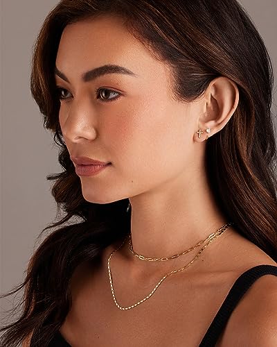 PAVOI 14K Gold Plated 925 Sterling Silver Posts Cross Earrings for Women | Small Religious Faith Cubic Zirconia Cross Studs Huggies Earrings - style: CZ Stud