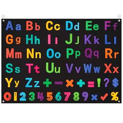 WATINC ABC Learning Felt Board Set - 151Pcs Flannel Math Symbols Kit