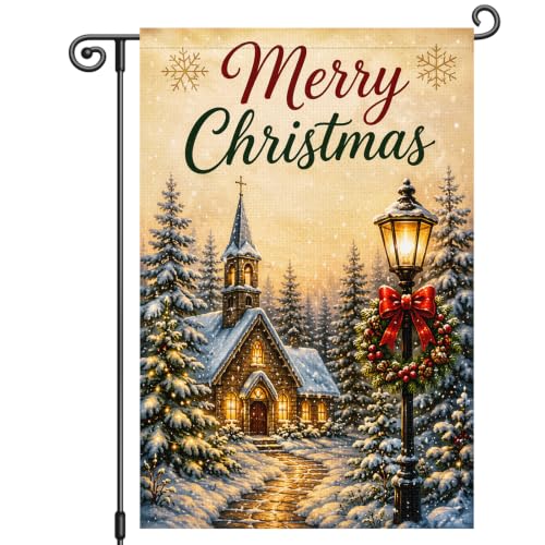 Louise Maelys Christmas Tree Garden Yard Flag 12x18 Inch - color: Multi-2