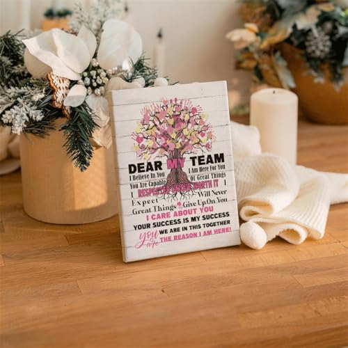 RTVJTERQ Inspirational Team Canvas Wall Art, Heartwarming Appreciation Gift, Dear My Team Positive Quote Print, 8x10 Inches Ready to Hang, Office Wall Decor - color: Quote 15