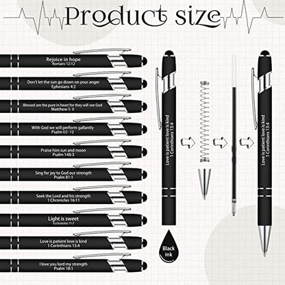 Geosar 30Pcs Christian Bible Verse Ballpoint Pen Gift Scripture, Black - color: Black