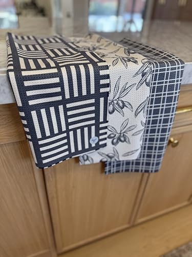 Kitchen Towels, Dish Towels for Kitchen, 3 Pc Kitchen Towel Set - color: Gray