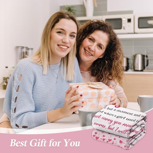 Daughter Gifts from Mom, Flannel Soft Daughter Blanket, 50" x 60" - color: Daughter(mom)