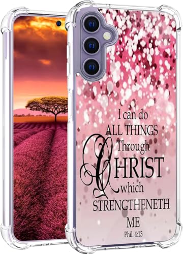 for Samsung Galaxy S24 & S25 Case - Pink Bible Verses - color: Pink Bible Verses, size: Galaxy S24 & S25