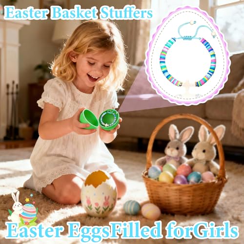 TAGOMEI Cross Bracelet Baptism Gifts for Girl Kids Women Christian Gifts - color: Blue, Happy Easter