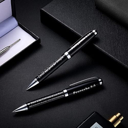 Chinco 2 Pack Engraved Bible Verse Ballpoint Pens, Christian Gifts