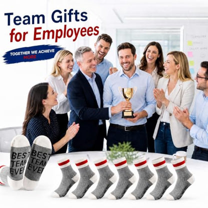 Glitopper 36 Pairs Best Team Ever Gift Socks Bulk for Employee - color: Grey