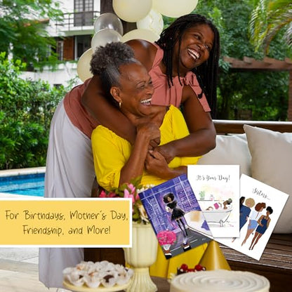African American Greeting Cards Assortment Box – 18 All-Occasion Christian Greeting Cards with Envelopes – Birthday, Encouragement, Friendship, Romance, Engagement, , Mother's Day, Get Well & More - style: Assortment 740