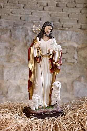 Hi-Line Gift Ltd. 24in Good Shepherd Figure Religious Decor Indoor/Outdoor