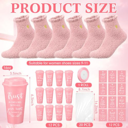 Hushee 12 Sets Christian Gifts Bulk for Women - color: Pink