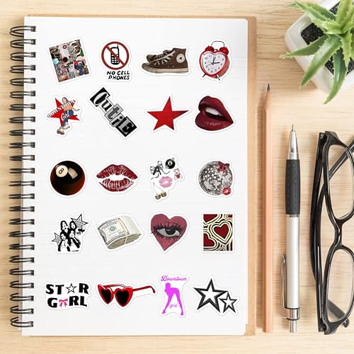 BEATRI Aesthetic Downtown Girls Stickers 50Pcs Vinyl Waterproof Trendy Y2K - color: Downtown Girls Stickers