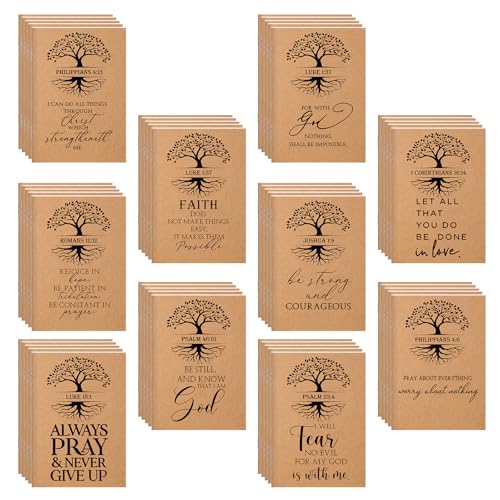 Kosiz 50 Pcs Christian Gift Bulk Christian Notebooks Bible Verse Journal