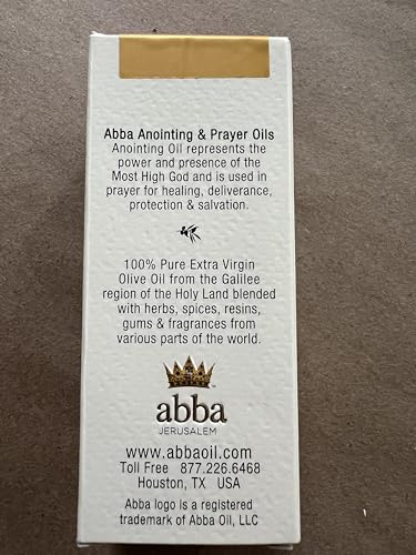 ABBA Oil Frankincense & Myrrh 1/2oz Bottle Anionting Prayer Oil in a Gift Box - ABBA Jerusalem (.50oz) - size: 0.5 Fl Oz (Pack of 1)