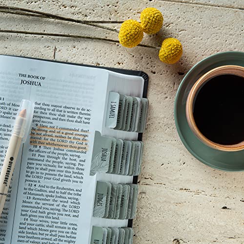 DiverseBee Laminated Bible Tabs for Women and Men (Sage Theme) - color: Sage