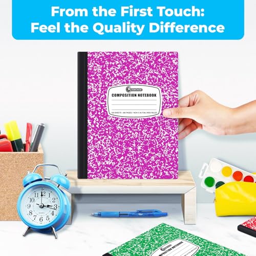 Rosmonde 5000 Pack Composition Notebooks Bulk, Wide Ruled, Assorted Marble - size: 5000 Pack