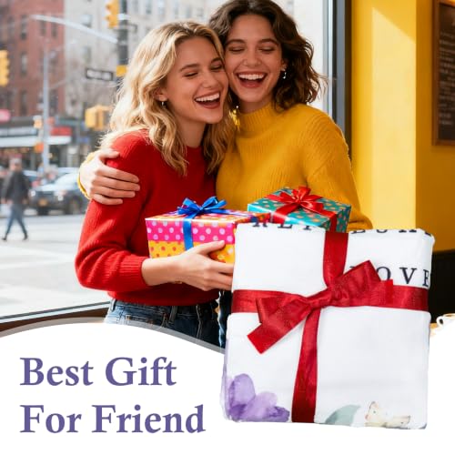 Friendship Gifts Blanket Throw 60X50 Friend Birthday Gift for Women - color: Purple-friendship, size: 50*60