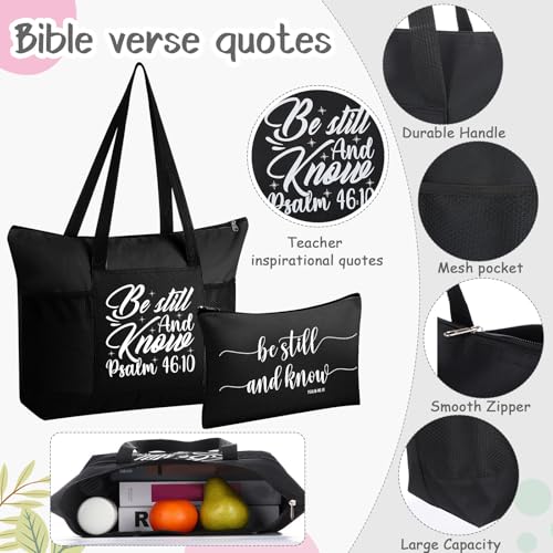 Shinylin 7 Pcs Christian Gift Set for Women Biblical Gifts Women Inspirational Presents Xmas Party Suit - color: Black
