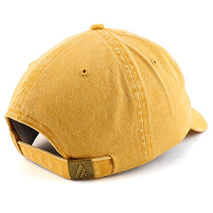 Trendy Apparel Shop Dad Embroidered Pigment Dyed Low Profile Cotton Cap - color: Mango