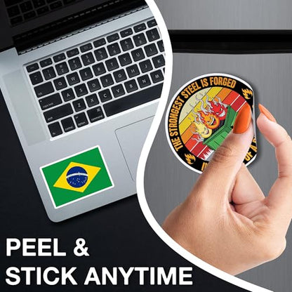[3PCS] Brazil Flag Sticker Country Decal International Travel Collection - color: Brazil Flag