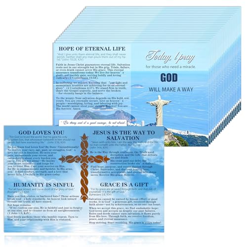 300 Pcs Gospel Tract Card Salvation Plan Cards Bible Tracts Christian Tracts Inspirational Bible Verses Greeting Church Supplies (Today,I Pray - KJV)