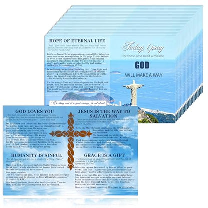 300 Pcs Gospel Tract Card Salvation Plan Cards Bible Tracts Christian Tracts Inspirational Bible Verses Greeting Church Supplies (Today,I Pray - KJV)